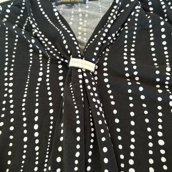 NWOT Adrienne Vittadini Black/White Knit Front Tie - Picture 5 of 9